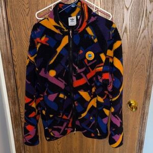 Adidas Colorful Abstract Fleece Jacket
